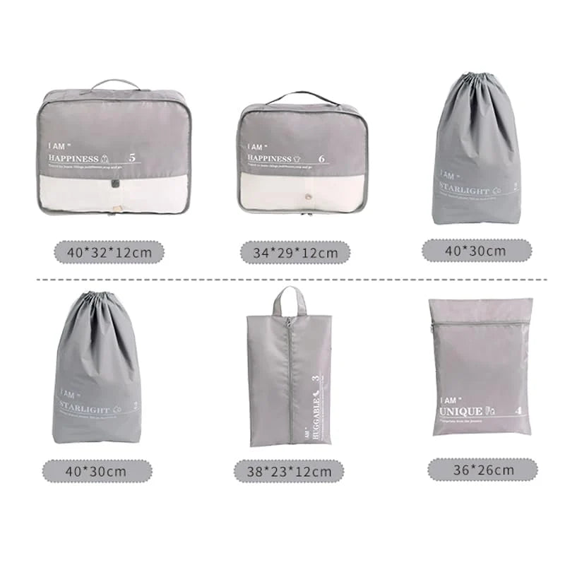 6 pcs Travel Organizer Packing Cubes