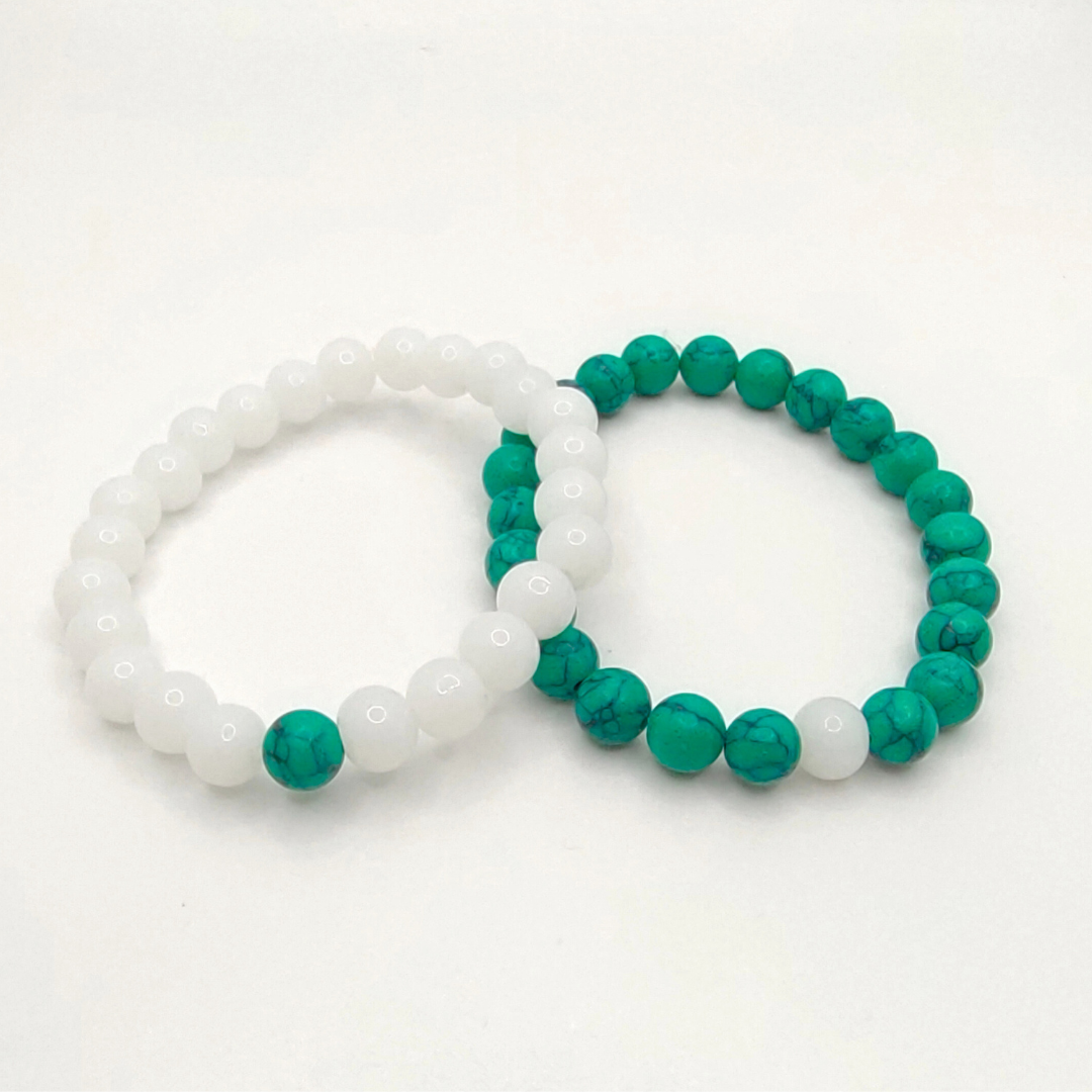 Couple Stone Bracelets Set