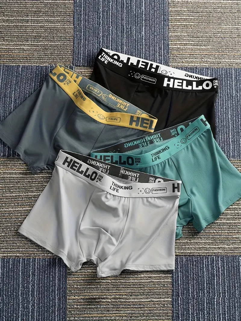 Pack of 4 Hello Trunks + (1 Pair of Premium Socks for FREE! 😍)