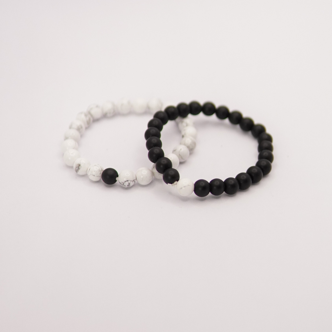 Couple Stone Bracelets Set