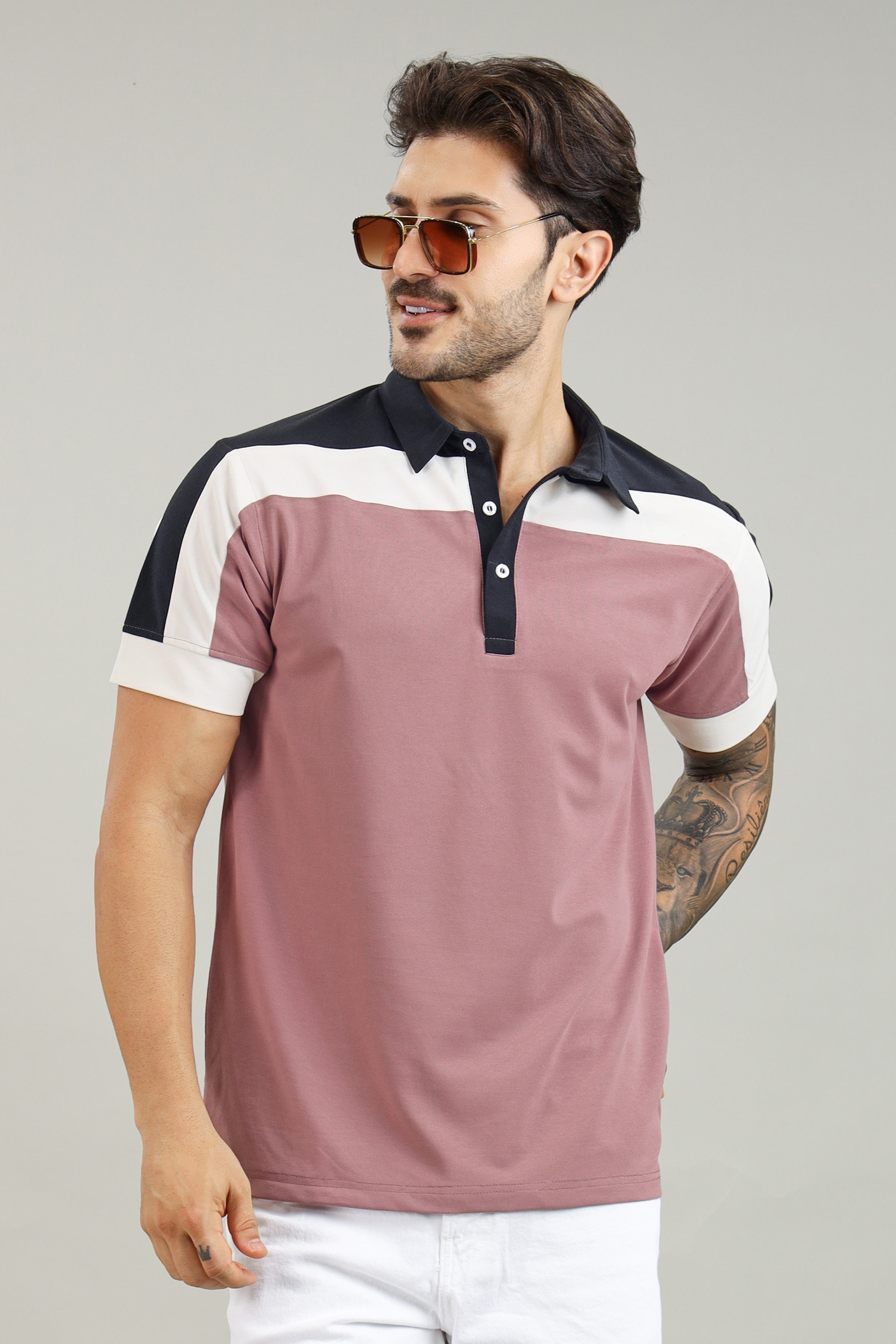 Signature Men's Purple Polo T-Shirt