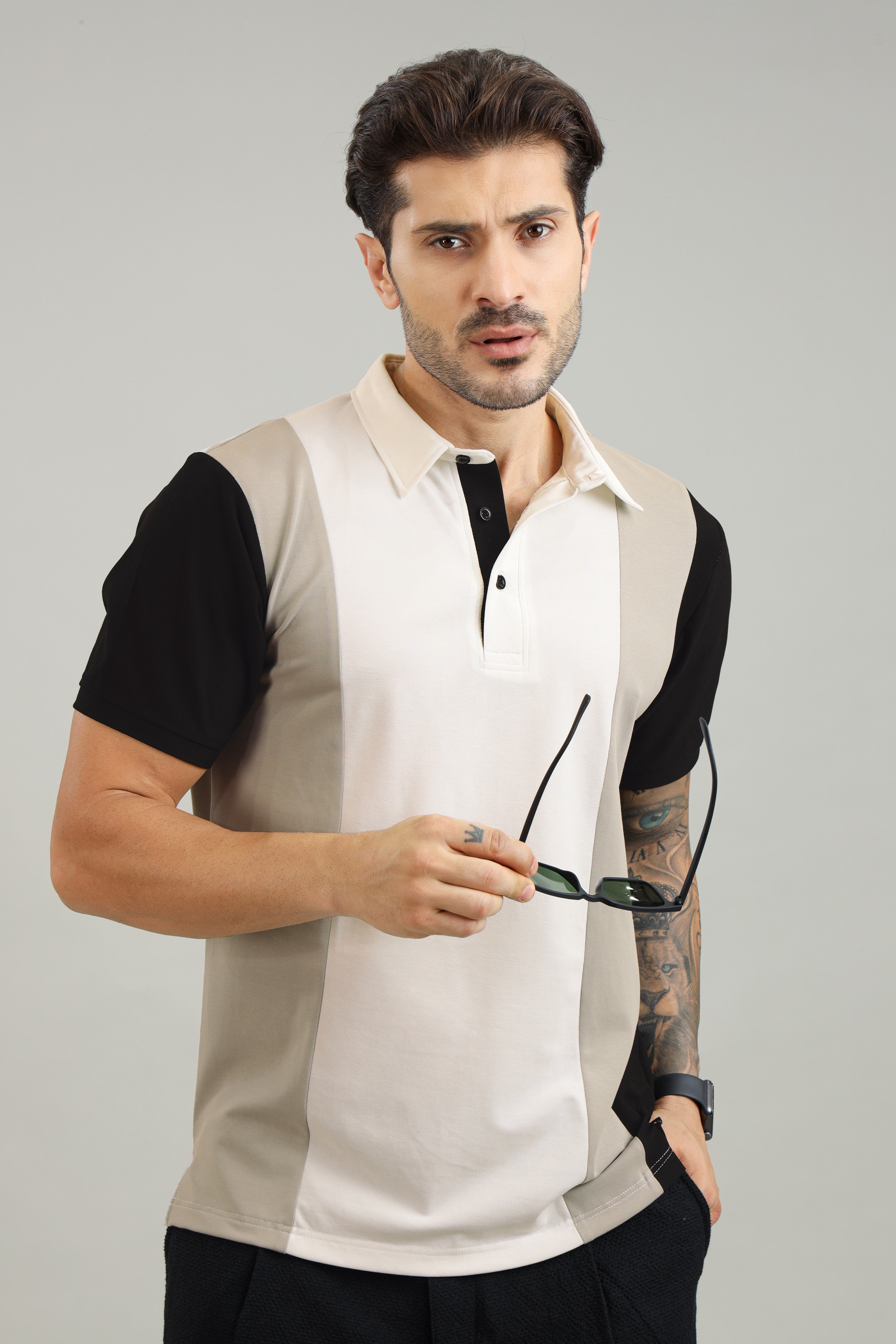 Signature Men's Color Block Polo T-Shirt