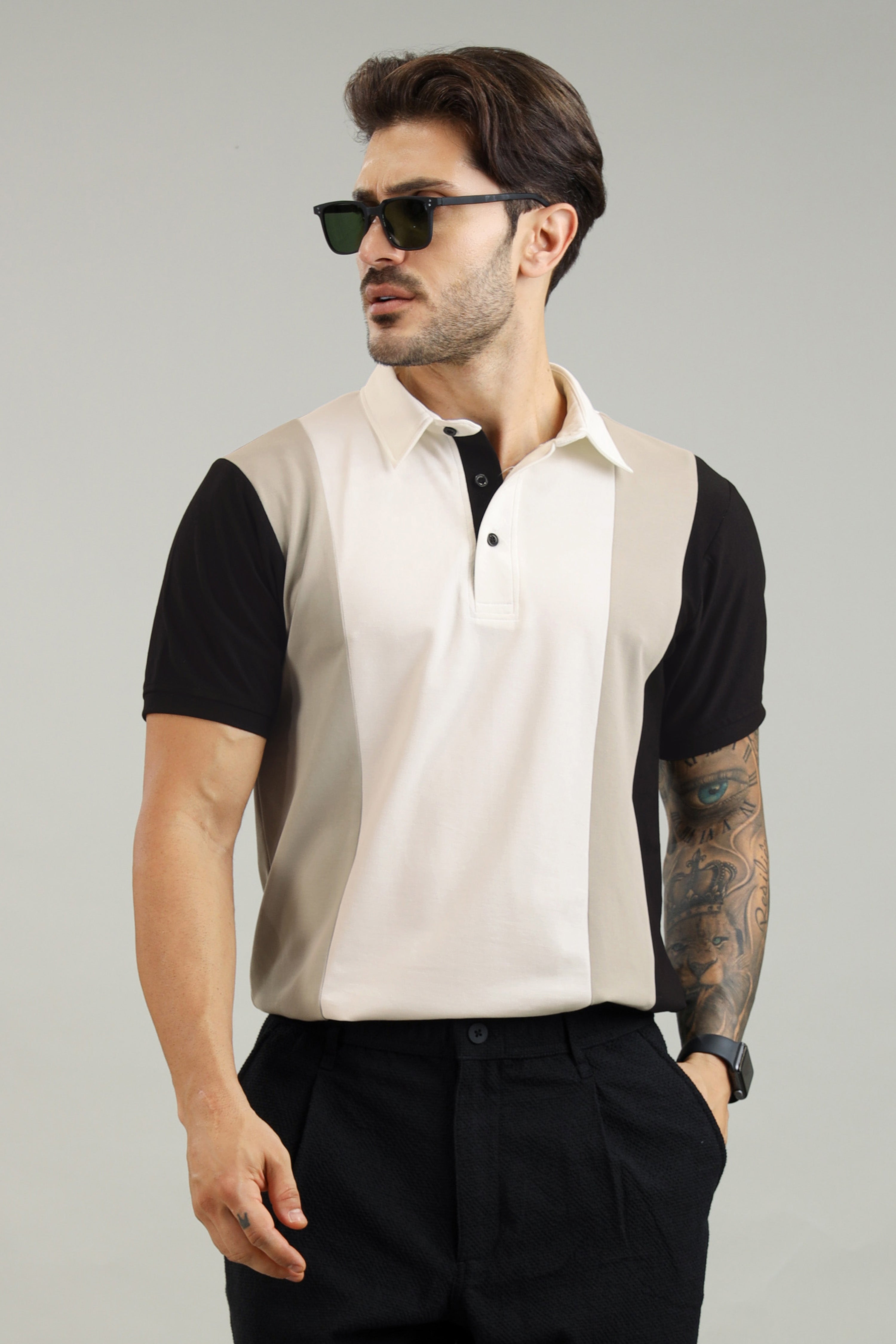 Signature Men's Color Block Polo T-Shirt