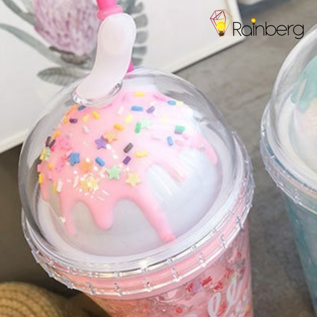 IceCream Tumbler 450ml - with Straw