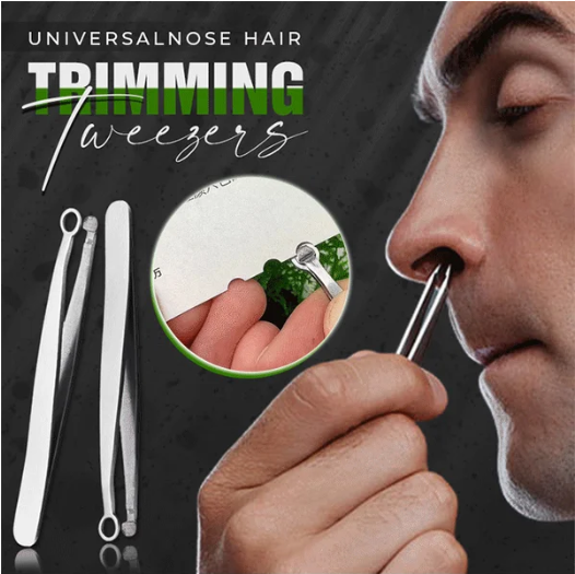 Multifunction Round-tipped Nose Hair Trimming Tweezers