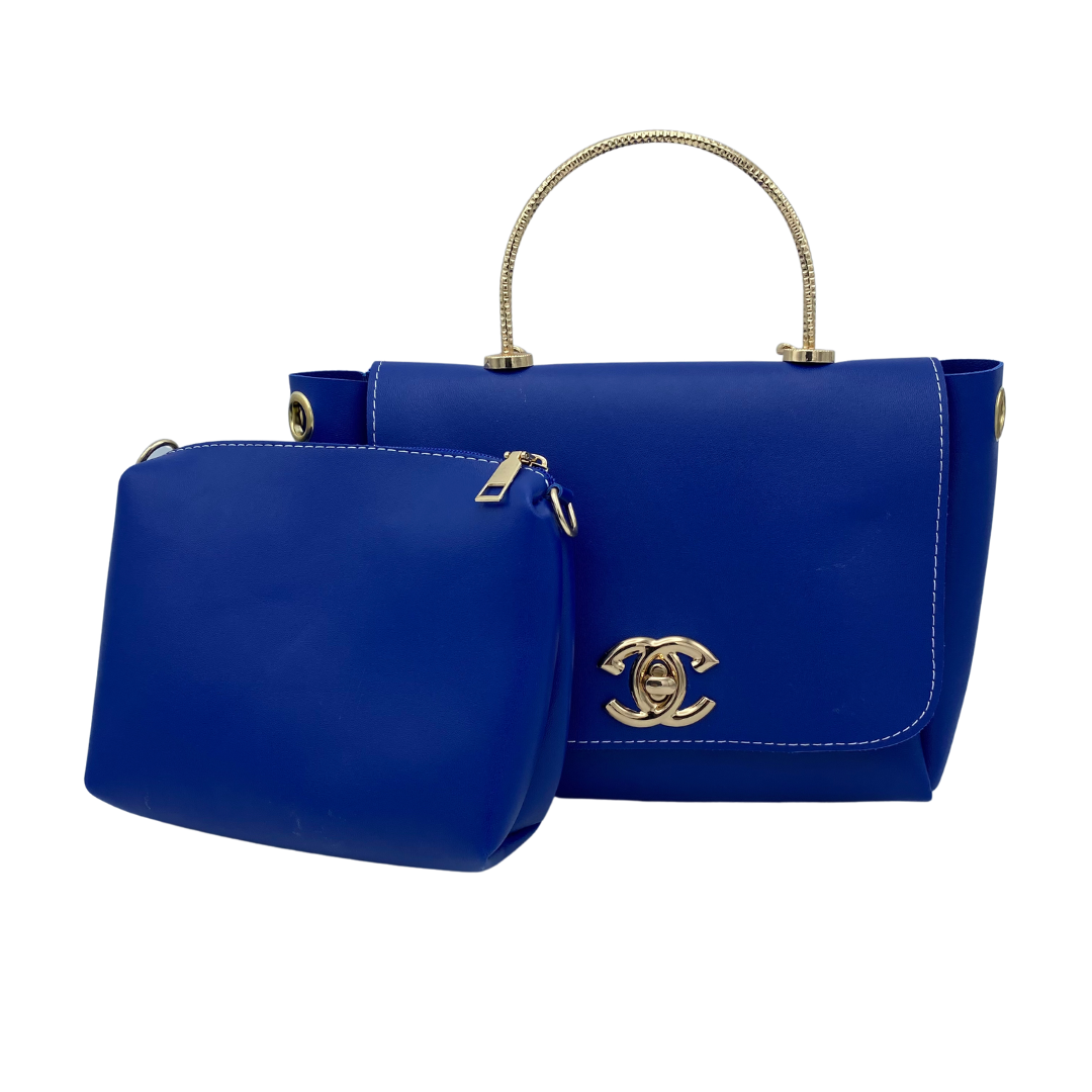 Diamante Women HandBag - Blue - 2 Pcs