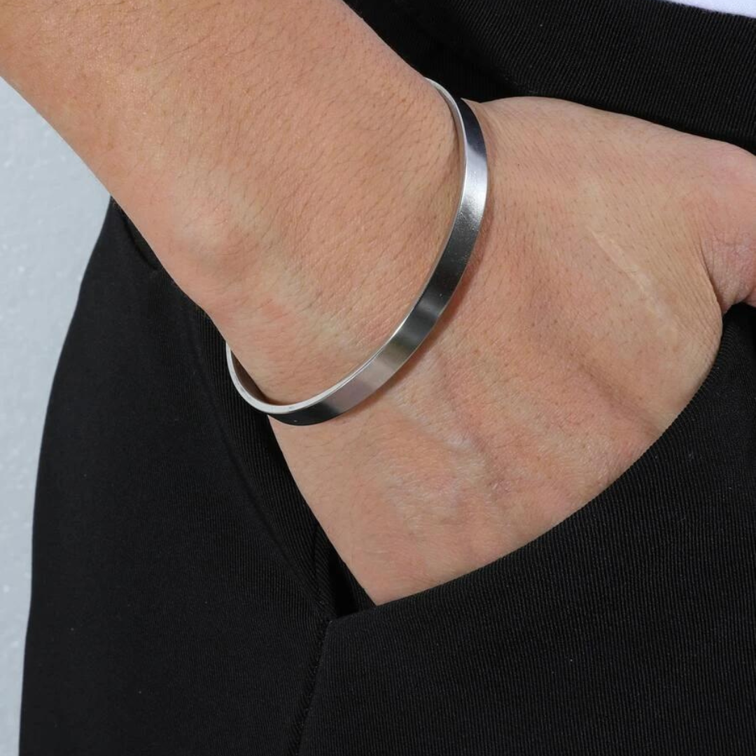 Men Minimal Cuff Bangle