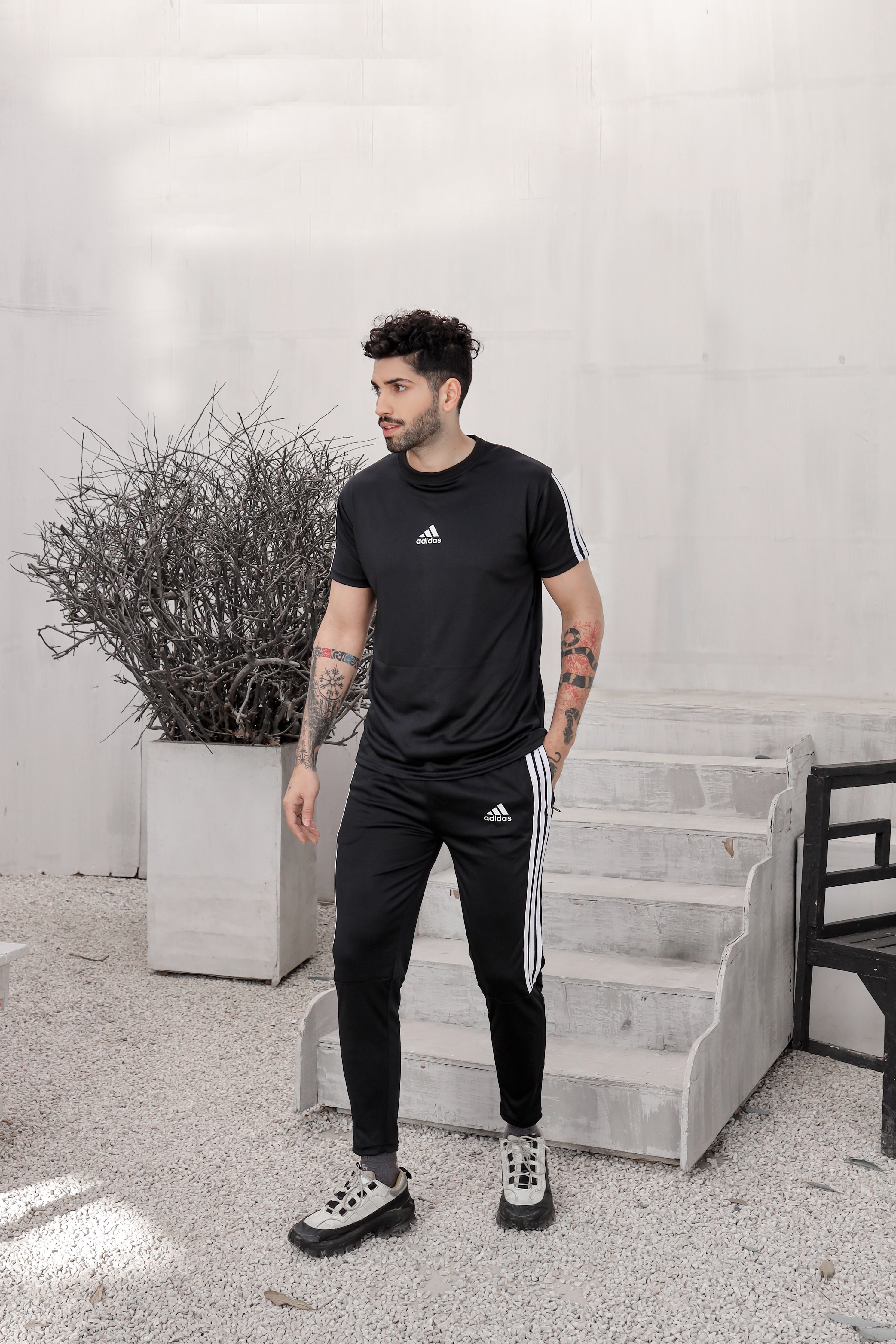 Addi Black Half Tri-line(Tracksuit)