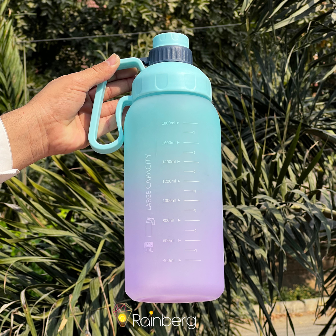 Sports Water Bottle 1800ml - with Straw