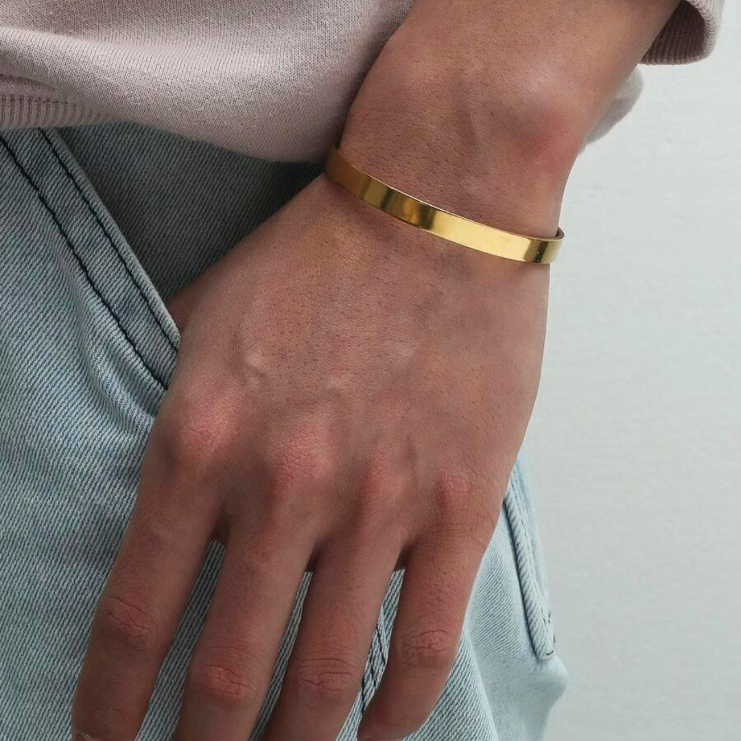 Men Minimal Cuff Bangle