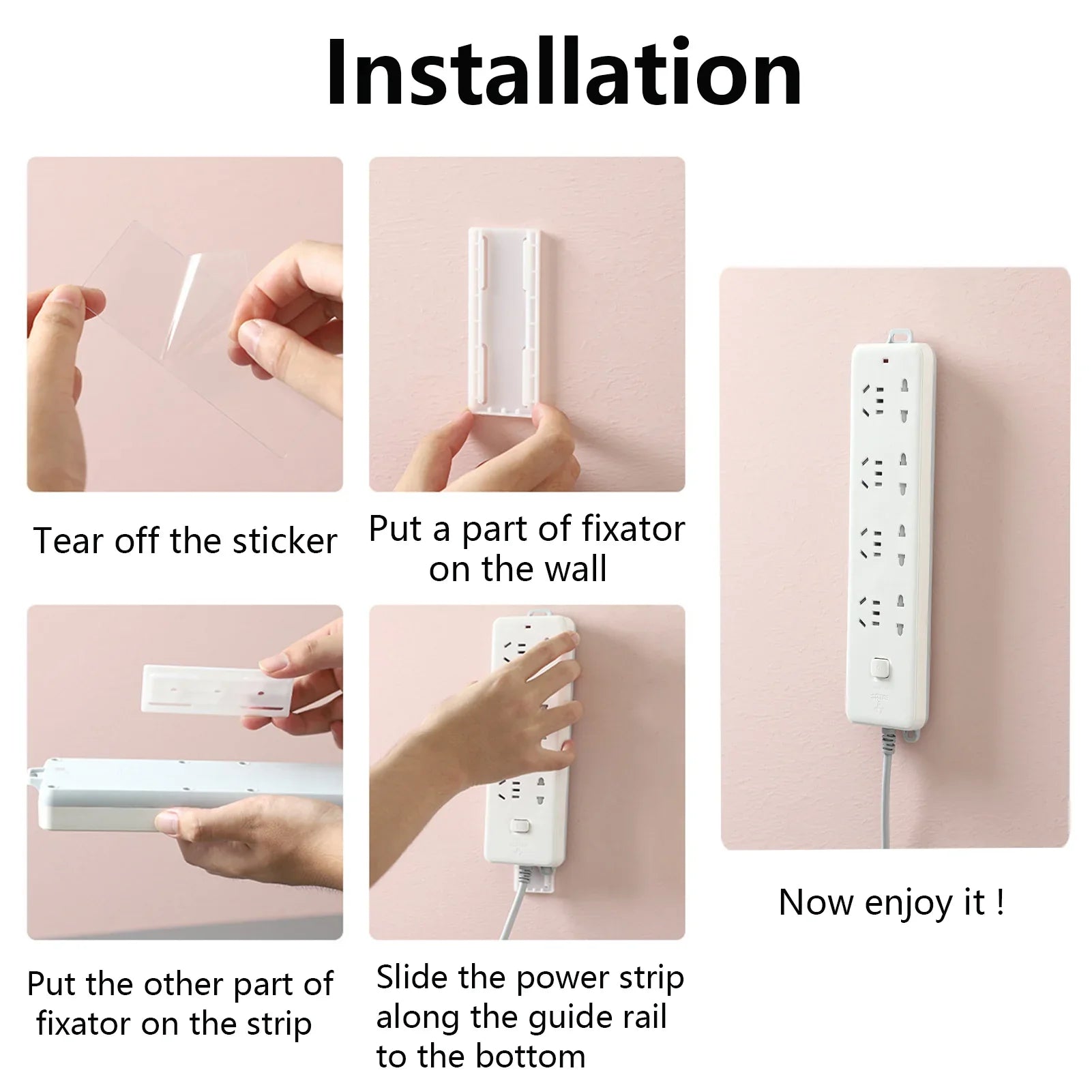 Bliss™ Adhesive Punch-free Socket Holder - Set of 5/10/15 Pcs