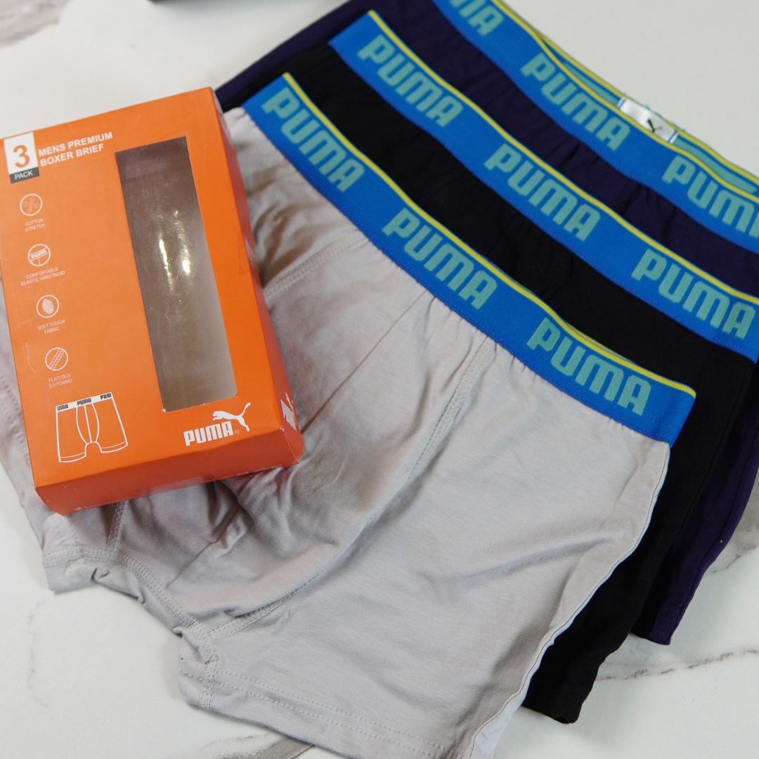 Pack of 3 Signature Comfort Boxers + (Free Stone Beads Bracelet)