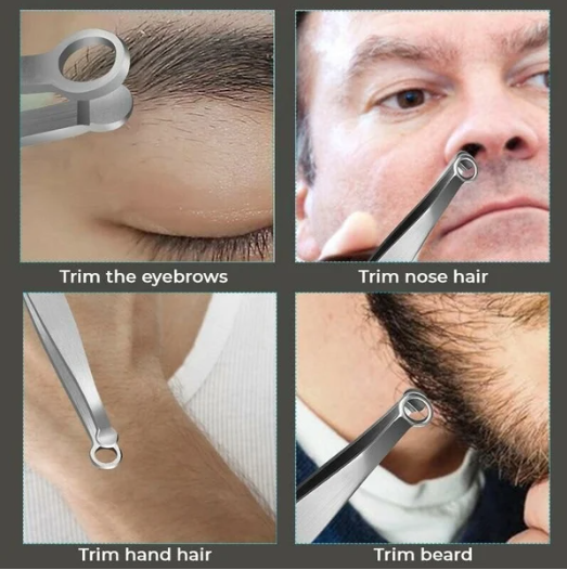 Multifunction Round-tipped Nose Hair Trimming Tweezers