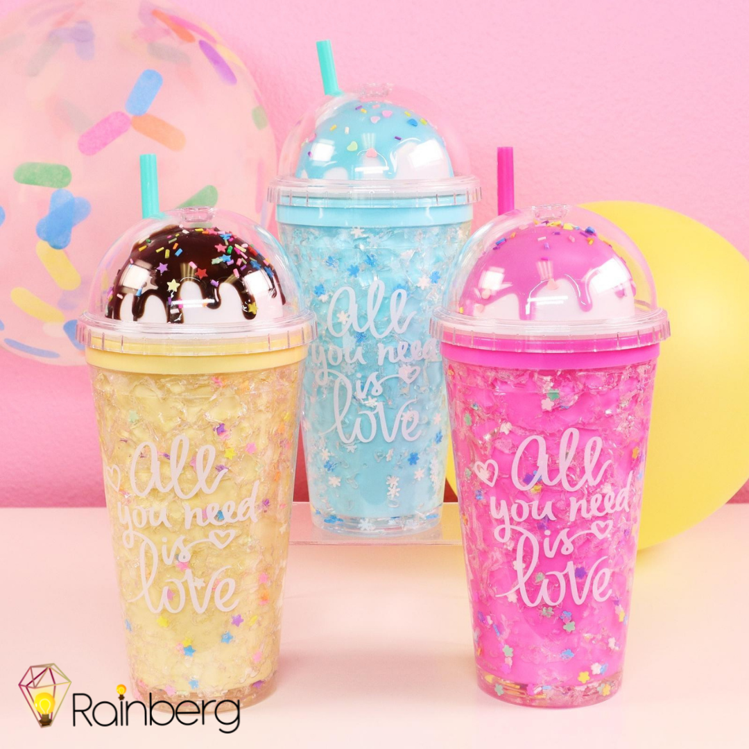 IceCream Tumbler 450ml - with Straw