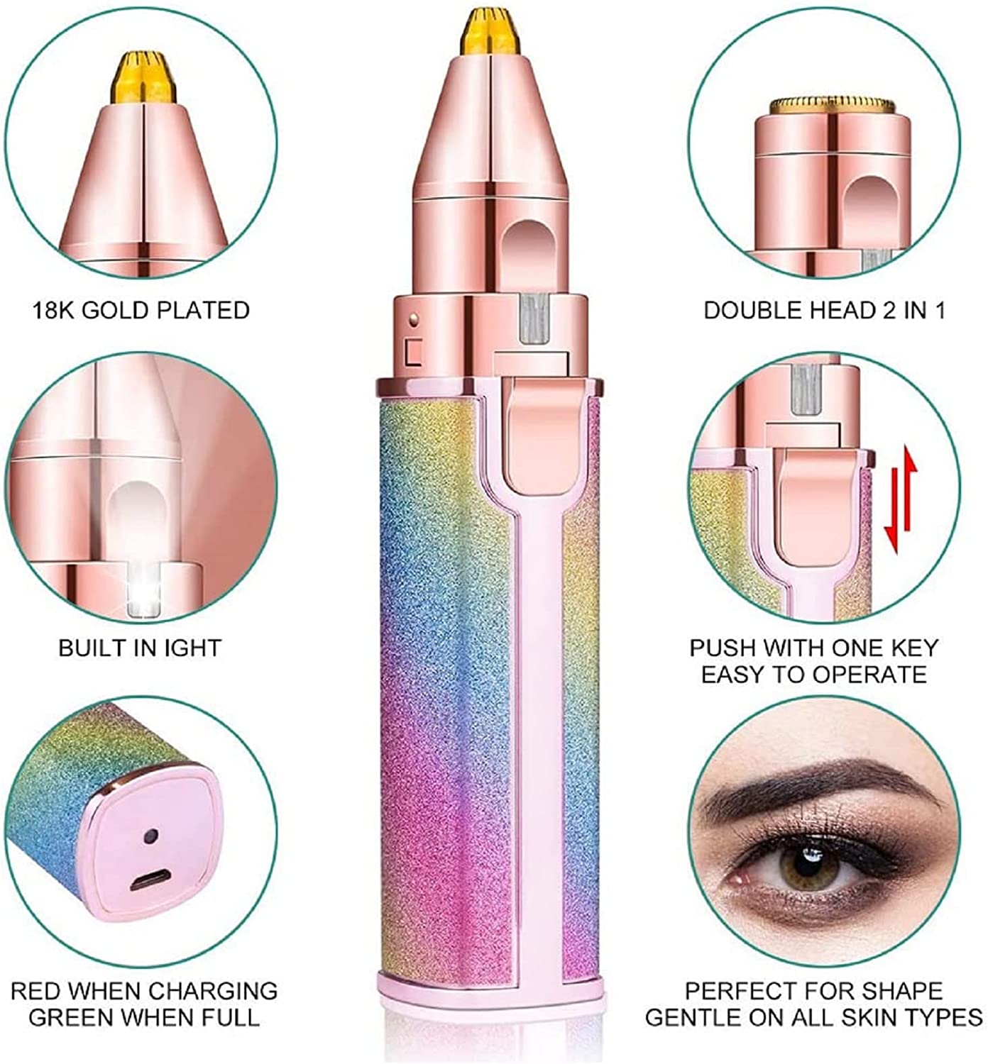 Multicolor Eyebrow Hair Remover