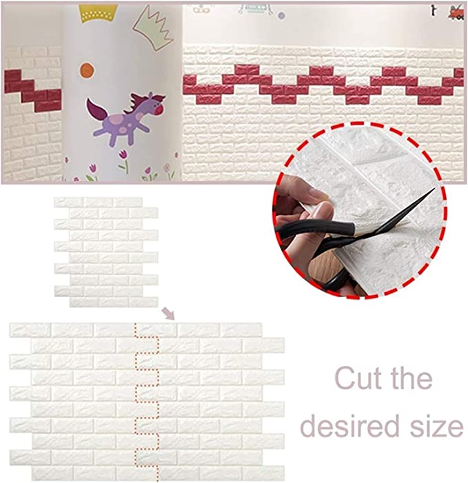 3D Brick Wall Sticker 70 x 77cm