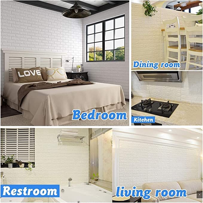 3D Brick Wall Sticker 70 x 77cm