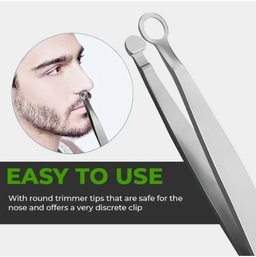 Multifunction Round-tipped Nose Hair Trimming Tweezers