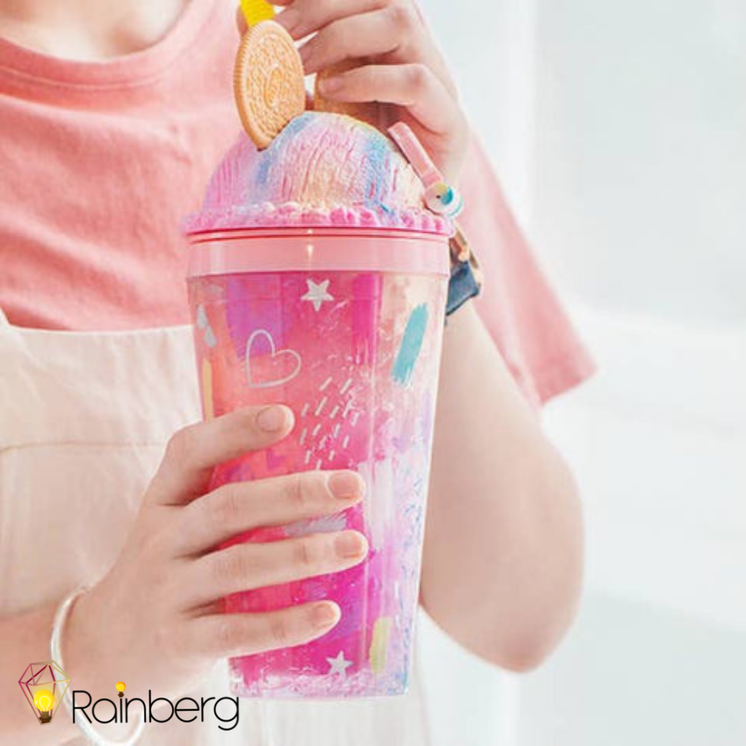 IceCream Tumbler 450ml - with Straw