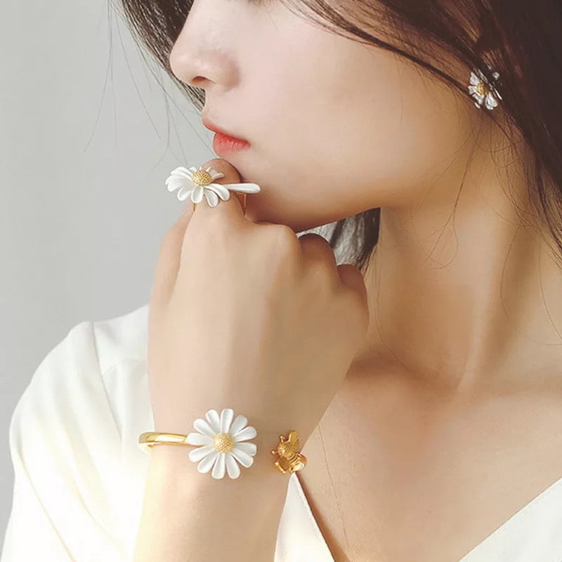 Cute Korean Daisy Jewelry Set