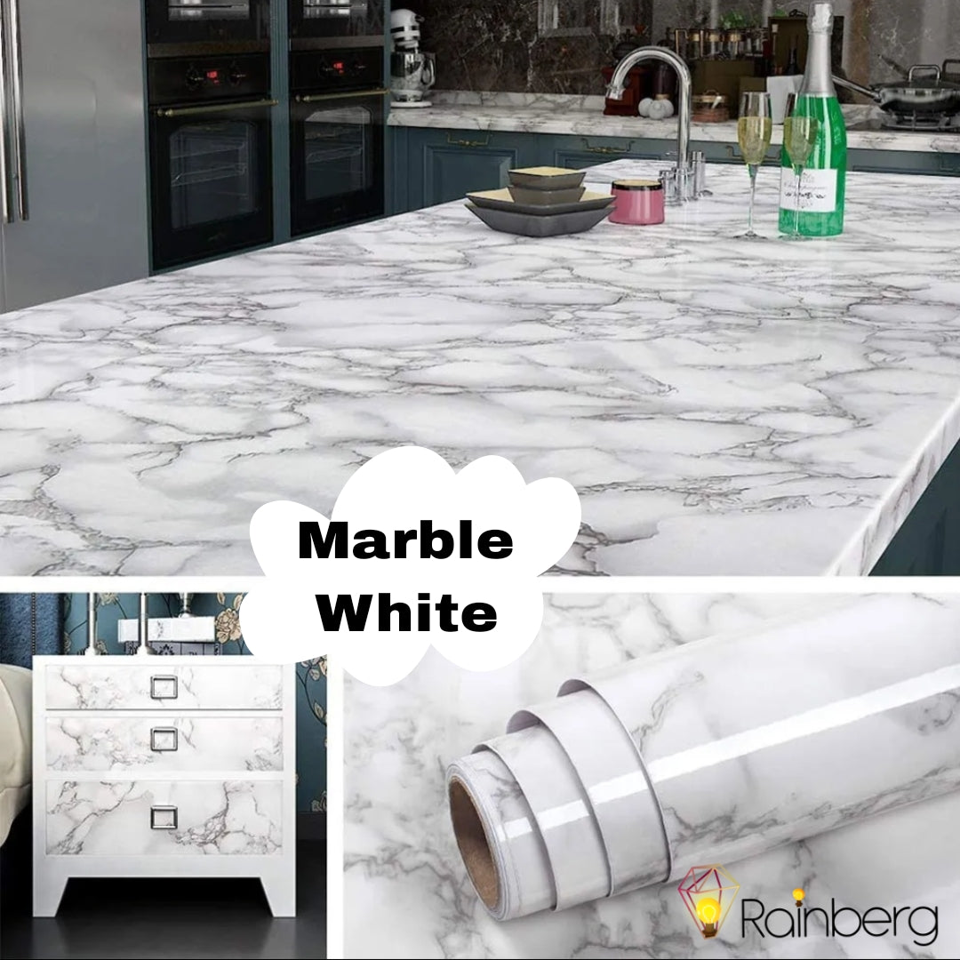 White Marble Wall Sticker Sheet