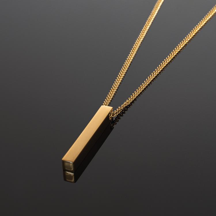 Minimal Bar Necklace + (Free Stone Beads Bracelet)