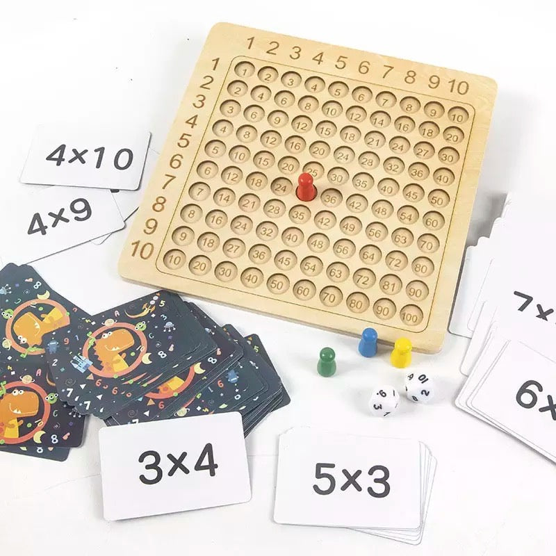 BLISS™ Wooden Montessori Multiplication Board Game