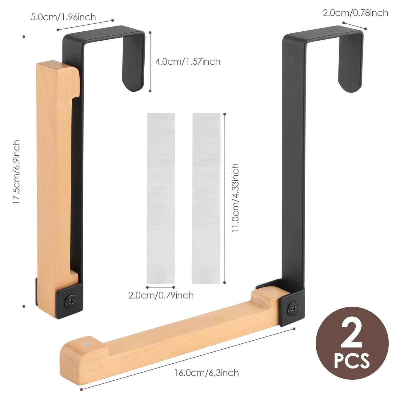 Foldable High Load Capacity Wooden Door Hooks