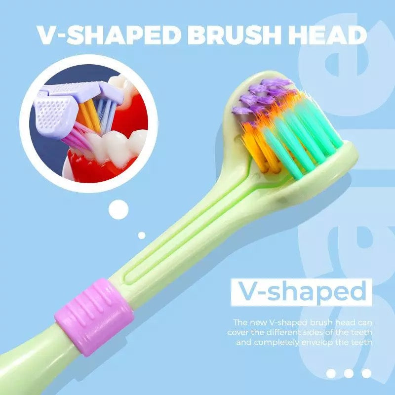 360° 3-Headed Toothbrush - Set of 2/4/6 Pcs