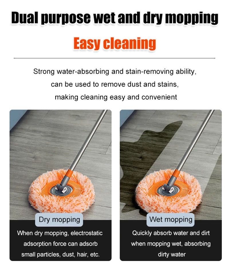 EZ-Mop™ Rotatable Adjustable Cleaning Mop