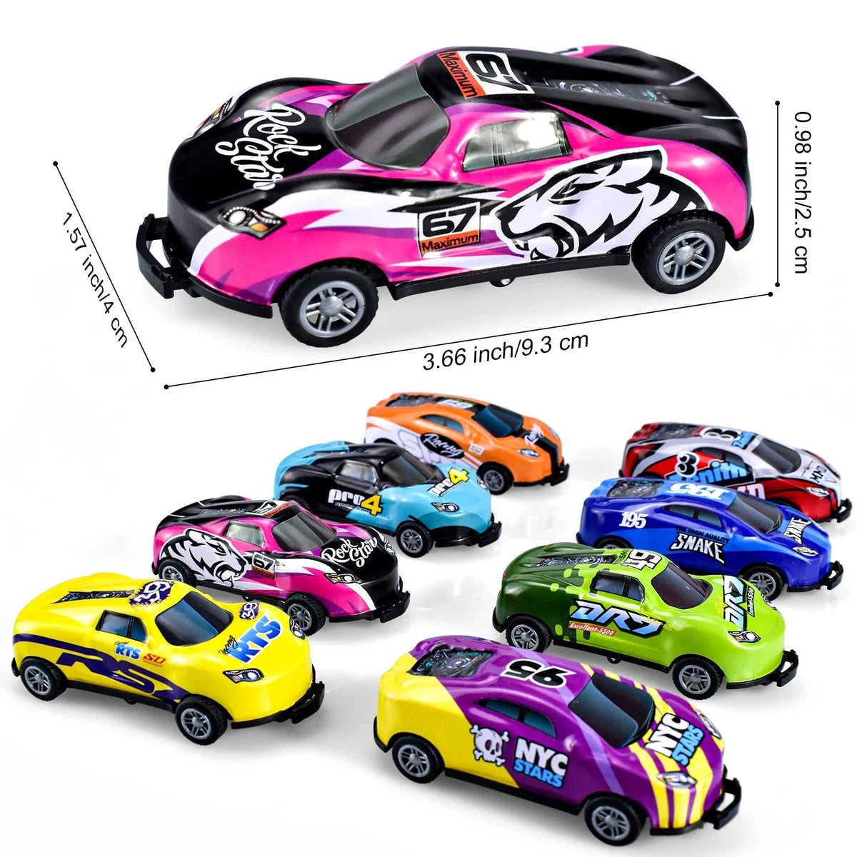 Stunt Toy Cars - Set of 8