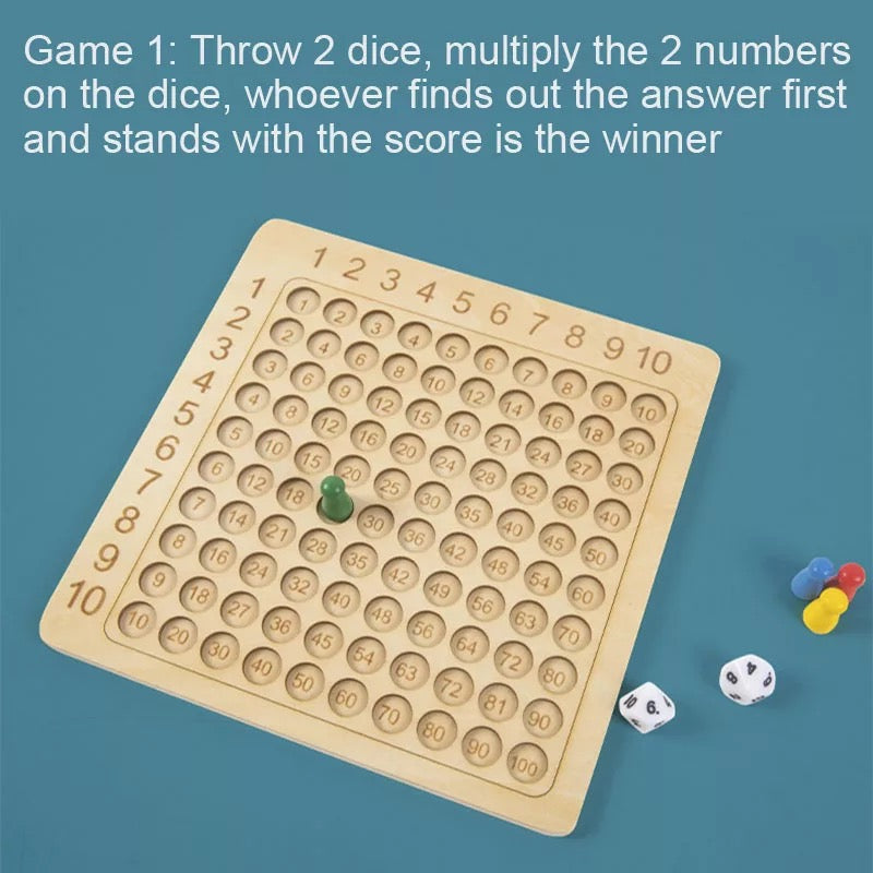 BLISS™ Wooden Montessori Multiplication Board Game