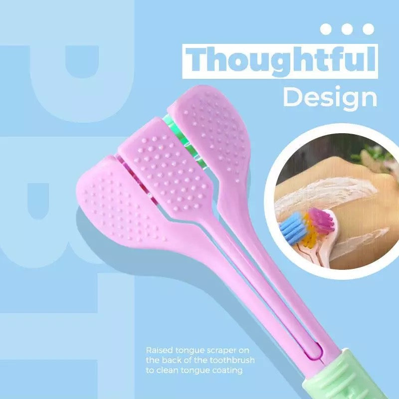 360° 3-Headed Toothbrush - Set of 2/4/6 Pcs