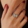 Luxury Three Row Six Claw Diamond Ring