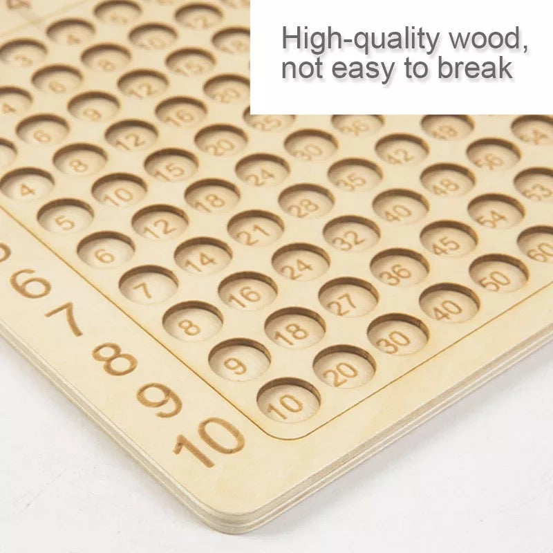 BLISS™ Wooden Montessori Multiplication Board Game