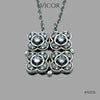 Magnetic 2 in 1 Royal Diamond Pendant - Silver