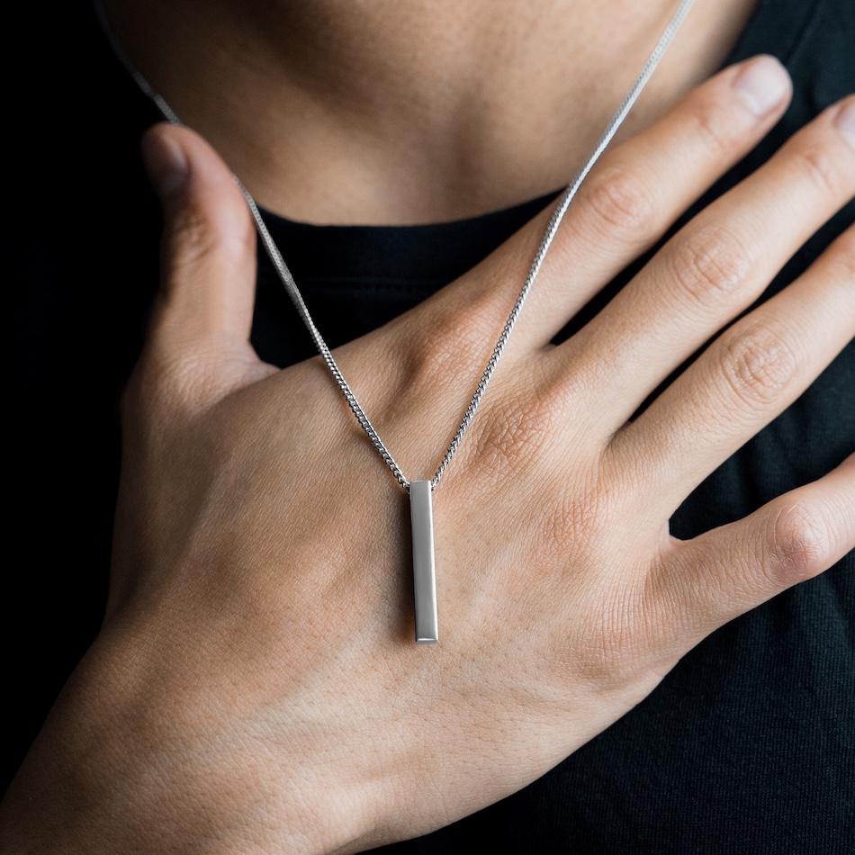 Minimal Bar Necklace + (Free Stone Beads Bracelet)